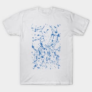 Splat Blue on White T-Shirt